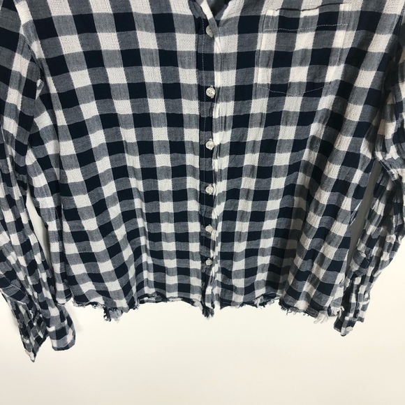 Stitch fix Paradigma checkered button up top Womens size medium - Picture 3 of 9
